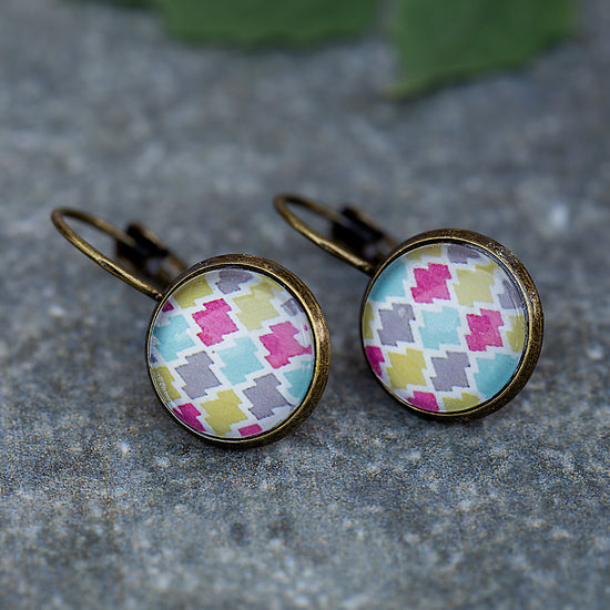 Multi-Colour Patch Earring