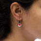 Painted Hibiscus White Earring