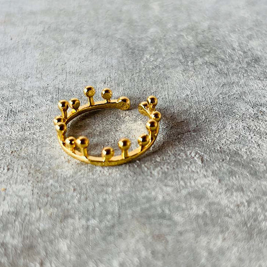 Crown Ring Gold  Tone