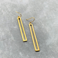 Hollow bar  Long Earring - Brass