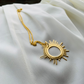 Sun Pendant and Gold plated chain