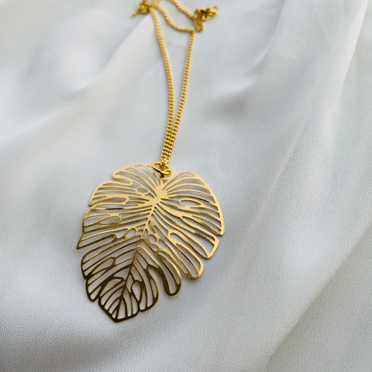 Gold leaf pendant deals