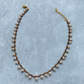 Cream Rondelle beads Brass Anklet - Single Piece