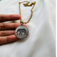 Elephant pendant and Brass chain