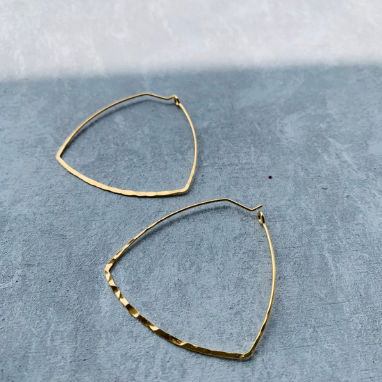 Triangle Hoop hammered