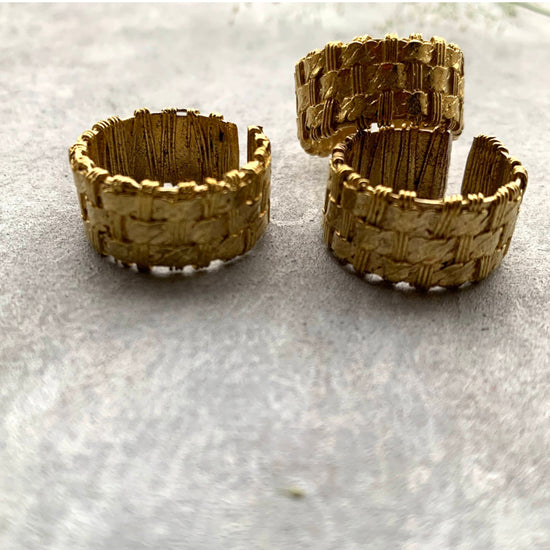 Weaved Brass Ring