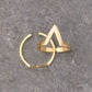Interconnected Circle & Triangle Finger Ring(Knuckle ring)(SINGLE PIECE)