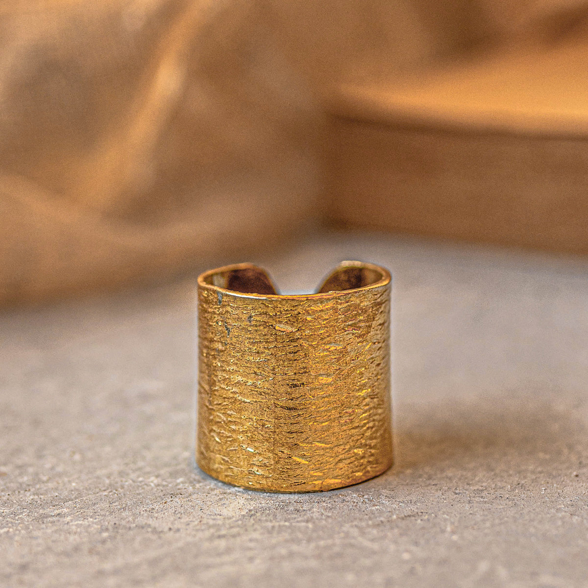 Heavy Primitive Yellow Brass Statement Double Ring – Metal Cloth & Wood, LLC