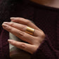 Textured Cylindrical Finger Rings - Brass