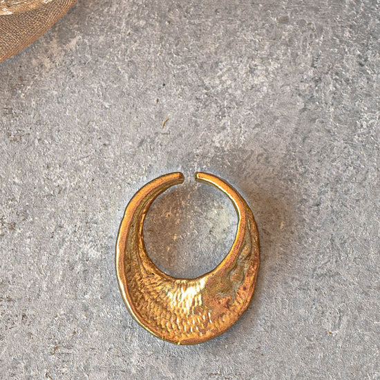 Elongated Gold Oval Ring