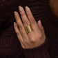 Textured Cylindrical Finger Rings - Brass