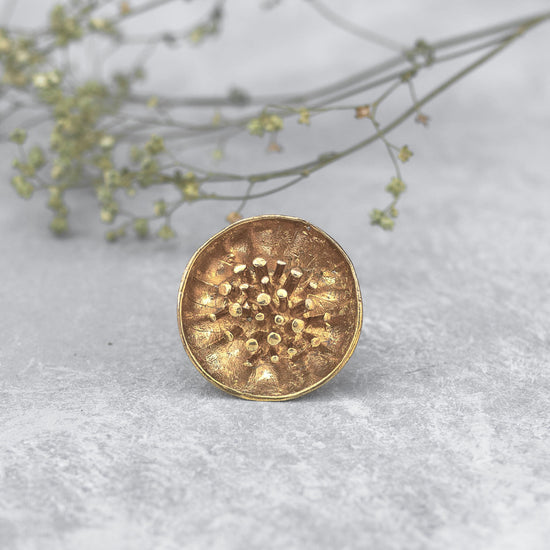 Large Floral Finger ring