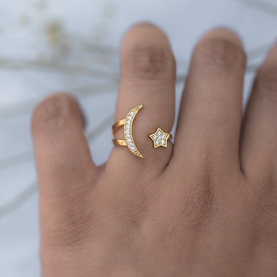 The Moon and star Ring