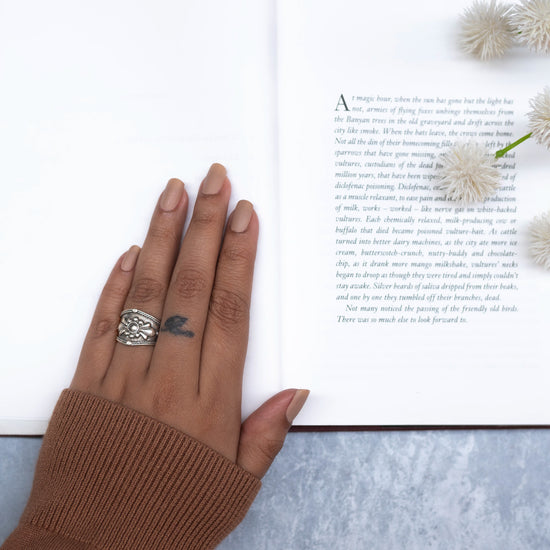 Crown Finger Rings - silver