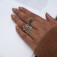 Wavy Pattern Finger Rings - Silver