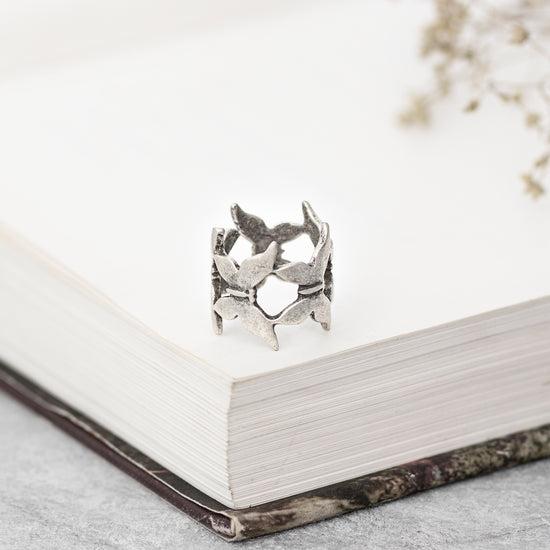 Butterfly Circle Ring - Silver
