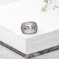 Cutwork Domed Finger Ring - Silver Plated